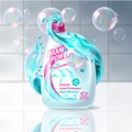 Laundry liquid detergent advertising poster