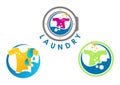 Laundry logo design Royalty Free Stock Photo