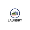 Laundry Logo Template Design Vector Royalty Free Stock Photo