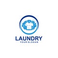 Laundry Logo Template Design Vector Royalty Free Stock Photo