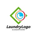 Laundry Logo Template Design Vector, Cleaning Service Logo Concept, Emblem, Concept Design, Creative Symbol, Icon Royalty Free Stock Photo