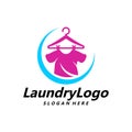 Laundry Logo Template Design Vector, Cleaning Service Logo Concept, Emblem, Concept Design, Creative Symbol, Icon Royalty Free Stock Photo