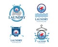 Laundry logo vector icon