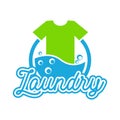 Laundry logo for your business isolated on white background