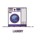 Laundry machine vector