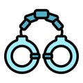 Laundry money handcuffs icon vector flat Royalty Free Stock Photo