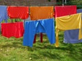 Laundry: multicolored clothes Royalty Free Stock Photo