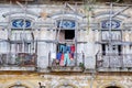 Laundry In An Old Window Of Havana Royalty Free Stock Photo