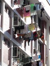 Laundry Outside High Rise Apartments Royalty Free Stock Photo