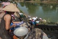 Laundry in the Perfume River, Vietnam Royalty Free Stock Photo