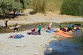 Laundry in the river Royalty Free Stock Photo