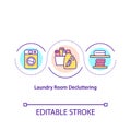 Laundry room decluttering concept icon