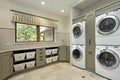 Laundry room in luxury home Royalty Free Stock Photo