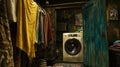 Laundry Room in Old House Royalty Free Stock Photo