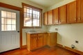 Laundry room with sink. New luxury home interior. Royalty Free Stock Photo