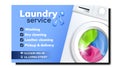 Laundry Service Advertise Promo Banner Vector