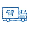 Laundry Service Delivery doodle icon hand drawn illustration Royalty Free Stock Photo