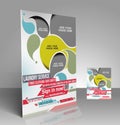 Laundry Service Flyer Royalty Free Stock Photo