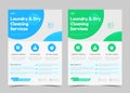 Laundry service flyer template. Creative laundry service poster. Laundry cleaning service leaflet template Royalty Free Stock Photo