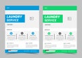Laundry service flyer template. Creative laundry service poster. Laundry cleaning service leaflet template Royalty Free Stock Photo