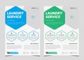 Laundry service flyer template. Creative laundry service poster. Laundry cleaning service leaflet template Royalty Free Stock Photo