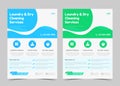 Laundry service flyer template. Creative laundry service poster. Laundry cleaning service leaflet template Royalty Free Stock Photo