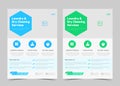 Laundry service flyer template. Creative laundry service poster. Laundry cleaning service leaflet template Royalty Free Stock Photo