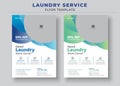 Laundry Service Flyer Template, Dry cleaner Flyer, Poster brochure design, Vector Editable and Print ready Royalty Free Stock Photo