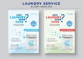 Laundry Service Flyer Template, Dry cleaner Flyer, Poster brochure design, Vector Editable and Print ready Royalty Free Stock Photo