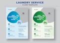 Laundry Service Flyer Template, Dry cleaner Flyer, Poster brochure design, Vector Editable and Print ready Royalty Free Stock Photo