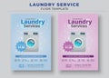 Laundry Service Flyer Template, Dry cleaner Flyer, Poster brochure design, Vector Editable and Print ready Royalty Free Stock Photo
