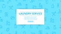 Laundry service. Household service, washing, cleaning pattern. Clean things, homework vector icons