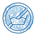 Laundry Service No-presoak doodle icon hand drawn illustration Royalty Free Stock Photo