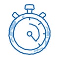 Laundry Service Stop Watch doodle icon hand drawn illustration Royalty Free Stock Photo