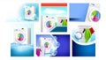 Laundry Services Advertising Posters Set Vector Illustration Royalty Free Stock Photo