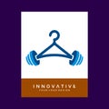 Laundry services for clients of fitness gyms logo design . Modern vector logo design template design