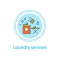 Laundry services concept line icon