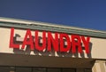 Laundry Sign on Building With Sky Royalty Free Stock Photo