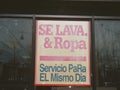 Laundry sign in Spanish, in Beacon, New York Royalty Free Stock Photo