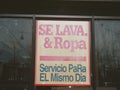 Laundry sign in Spanish, in Beacon, New York