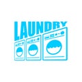 Laundry sign. washhouse logo. washing house icon. vector illustration