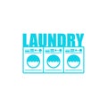 Laundry sign. washhouse logo. washing house icon. vector illustration