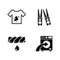 Laundry. Simple Related Vector Icons