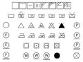 Laundry symbols black and white