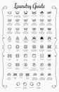 Laundry symbols and icons set vector Royalty Free Stock Photo