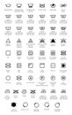 Laundry symbols and icons set vector Royalty Free Stock Photo