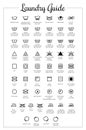 Laundry symbols and icons set vector Royalty Free Stock Photo