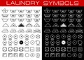 Laundry symbols icons set vector illustration Royalty Free Stock Photo