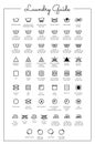 Laundry symbols and icons set vector Royalty Free Stock Photo