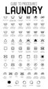 Laundry symbols and icons set vector Royalty Free Stock Photo